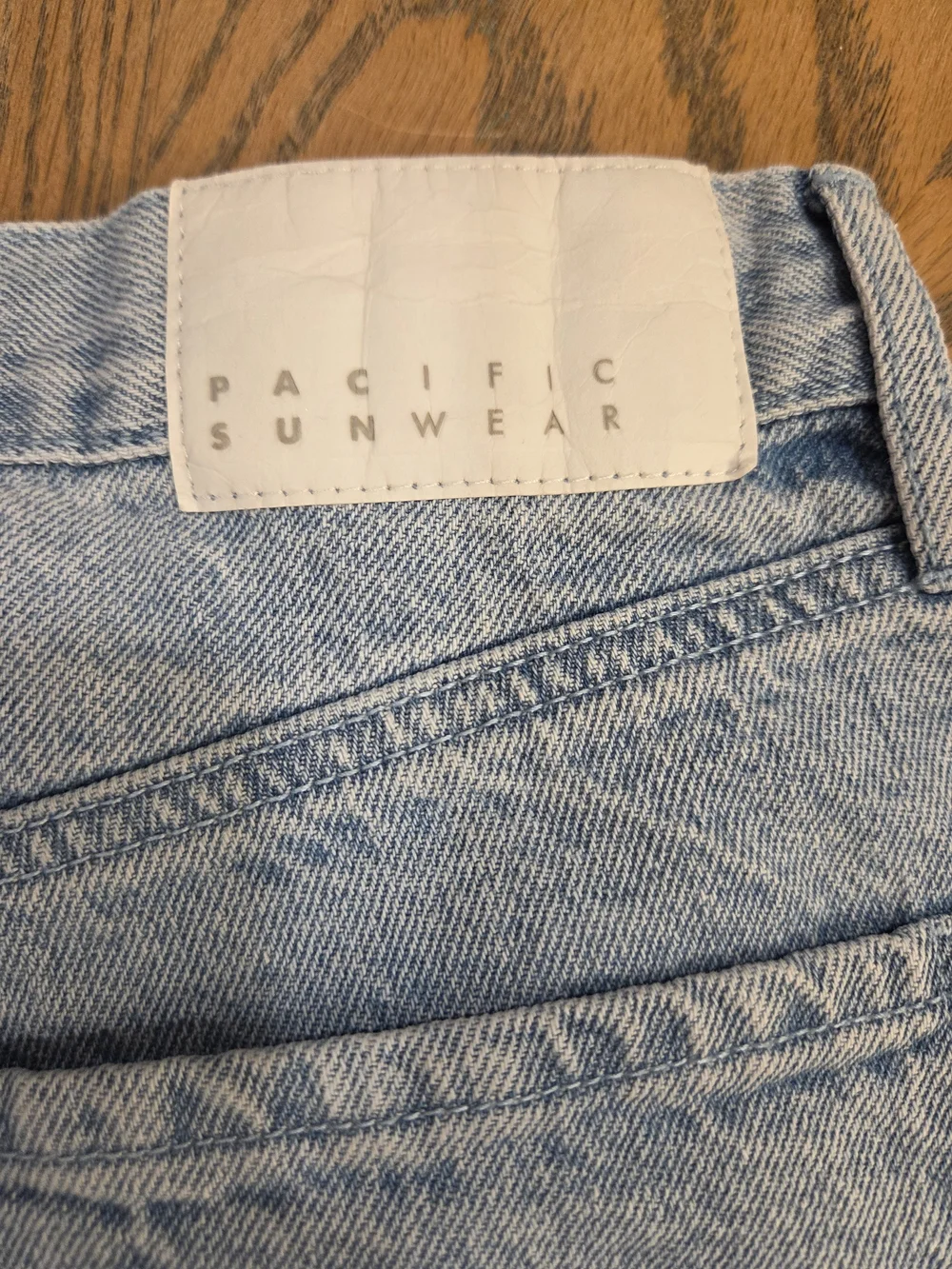 PacSun Light Wash Star Patchwork Festival Shorts 26